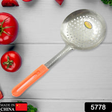 Colander Spoon, Non Slip Hand Polished Thickened Hot Pot Spoon for Kitchen for Restaurant, Stainless Steel Cooking Colander Skimmer Slotted Spoon Kitchen Strainer Ladle with Long Handle for Kitchen Cooking Baking (35 Cm) the24kgal
