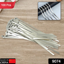 Stainless Steel Cable TIE Used for Solar, Industrial and Home Improvement Multipurpose HIGH Strength, Self-Locking Zip Ties, Multi-purpose Tie, Portable Rustproof 100Pcs Wide Application Zip Tie Set for Building (100 pcs Set / 4.6x200MM) the24kgal