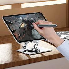 Aluminum Alloy 360°Rotating Bracket, Adjustable Tablet Stand, Portable Foldable Ergonomic Tablet Support the24kgal