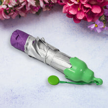 Vegetable shaped Folding Umbrella, Plastic Case Creative Fashion Folding Mini Sun Shade Rain Umbrella, Unique Umbrella, Sun & UV Protection, Cute Design (1 Pc) the24kgal