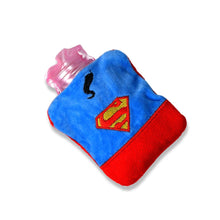 Superman Print Small Hot Water Bag with Cover for Pain Relief the24kgal