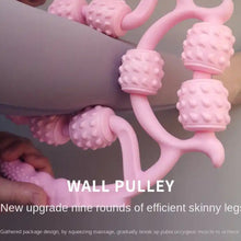 Muscle Massage Roller, 10 Wheels Relieve Soreness Leg Muscle Roller Fitness Roller Muscle Relaxer Massage Roller Ring Clip All Round Massaging Uniform Force Elastic PP Drop Shaped for Home Use (1 Pc) the24kgal