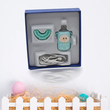 Electric Toothbrush With Light & Music, Kids U-Shaped 360Â° USB Rechargeable Plastic Automatic Toothbrush Portable Adjustable Cleaning Whitening Toothbrush with USB Charging Function Plastic + ABS for Kids the24kgal