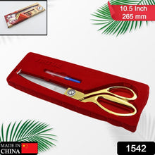 Stainless Steel Tailoring Scissor Sharp Cloth Cutting for Professionals  (Golden) the24kgal