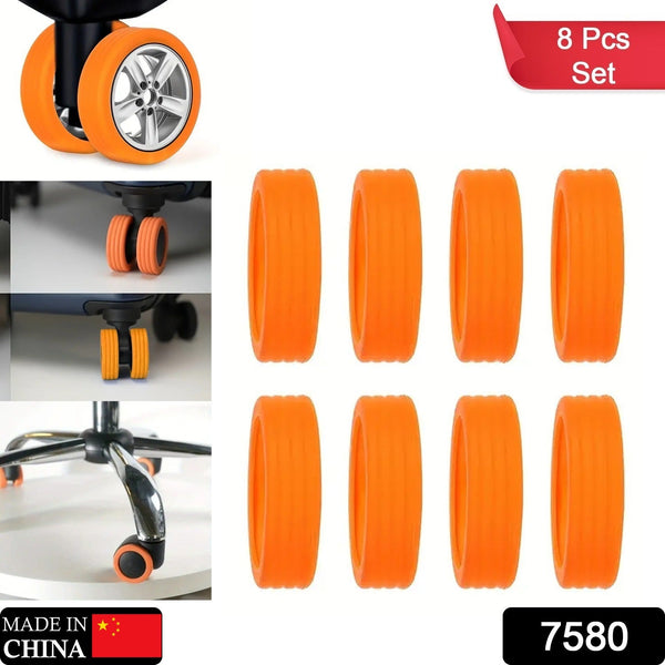 Silicone Luggage Wheel Covers – Noise Reduction & Protection (8 Pcs) the24kgal