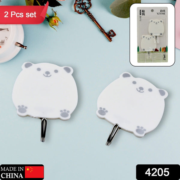 Multipurpose Strong Hook Self-Adhesive hooks for wall Heavy Plastic Hook, Sticky Hook Household For Home , Decorative Hooks, Bathroom & All Type Wall Use Hook , Suitable for Bathroom, Kitchen, Office (2 Pc Set) the24kgal