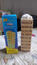 54 Pcs Blocks 4 Dices Wooden Tumbling Stacking Building the24kgal