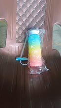 Motivational Water Bottle with Straw & Time Marker - Leakproof Tritan Portable Gym Bottle for Sports, Hiking & Camping the24kgal