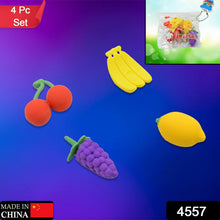 Mini Cute Vegetables and Fruits Erasers or Pencil Rubbers for Kids, 1 Set Fancy & Stylish Colorful Erasers for Children, Eraser Set for Return Gift, Birthday Party, School Prize, 3D Erasers  (4 pc Set) the24kgal