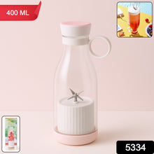 Blender Portable Juicer with 4 Blades 400 Ml Multicolor the24kgal