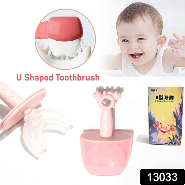 Kids U-Shaped Silicone Toothbrush – 360° Cleaning for Ages 2-6 (1 Pc) the24kgal
