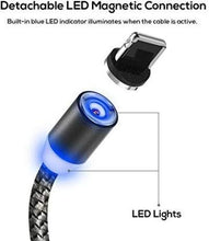 Magnetic Charging Cable 3 in 1 Metal Magnetic Micro USB Type C Lighting Cable with LED, Multiple Charging Adapters for All Android and all Smartphones  (Compatible with All Android and iPhone Smartphones, Tablet, PC, Mobile the24kgal