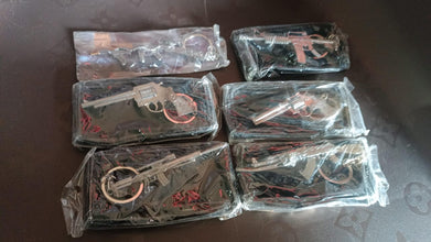 Mix Design Metal Gun Keychain With Case (1 Pc / Mix Design) the24kgal