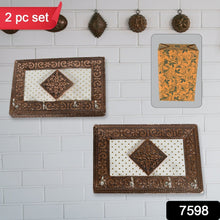 Handicraft Meenakari Wooden keyholder | Wall Hanging Key Holder Style for Your Home Decor & Gift Keys Stand for Entryway, Kitchen, Office, Bedroom Decorative Keys Organizer keyholder (2 Pc Set) the24kgal