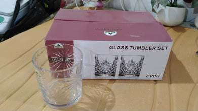 Glass Tumbler Set, Juice Glasses and Transparent Water Glass (6 Pcs Set) the24kgal