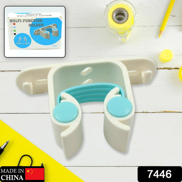 Multifunctional Holder With 4 Screw Wall Mounted Broom Organizer Cleaning Tools Holder Hanger, Hanging Hook for Bathroom Kitchen, Multi Function Holder Garage Clip Bike Hanger Wall Mount Set  (1 Pc) the24kgal