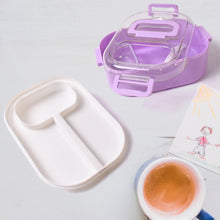 Plastic Lunch Box With Small Box, Bottle & Sponn for Kids Lunch Box (4 Pc Set) the24kgal