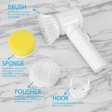 5in1 Home Kitchen Electric Cleaning Brush, Electric Spin Scrubber the24kgal