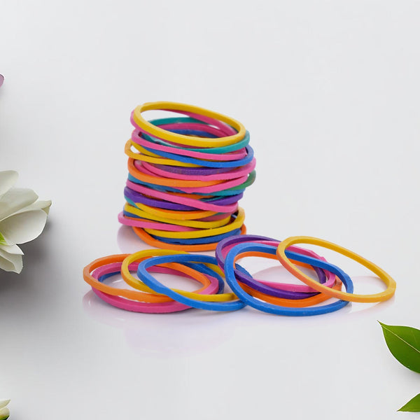 Strong & Reusable Rubber Bands: Multicolor for Office, Home & School (1.5 Inch 100 GM), Hair accessories the24kgal