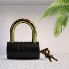 Heavy-Duty Iron Padlock – 82mm Black Spray Lock with Brass Core & 5 Keys, Waterproof & Anti-Theft the24kgal