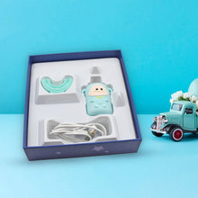 Electric Toothbrush With Light & Music, Kids U-Shaped 360Â° USB Rechargeable Plastic Automatic Toothbrush Portable Adjustable Cleaning Whitening Toothbrush with USB Charging Function Plastic + ABS for Kids the24kgal