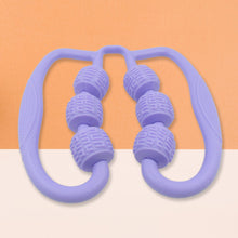 Muscle Massage Roller, 6 Wheels Relieve Soreness Leg Muscle Roller Fitness Roller Muscle Relaxer Massage Roller Ring Clip All Round Massaging Uniform Force Elastic PP Drop Shaped for Home Use (1 Pc) the24kgal