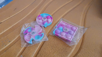 Silicone Pop It Fidget Spinner Keychain Toy (1 Pc) the24kgal