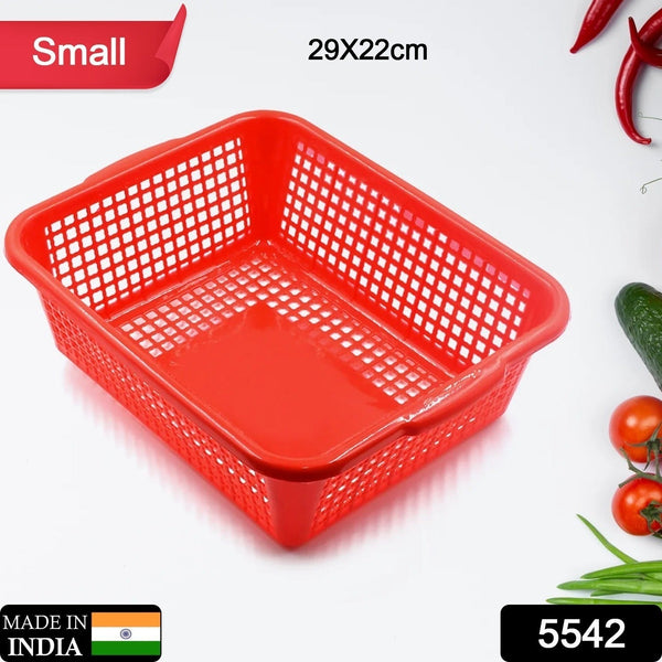 Plastic 1 Pc Kitchen Small Size Dish Rack Drainer Vegetables and Fruits Washing Basket Dish Rack Multipurpose Organizers (29x22CM Mix Color) the24kgal
