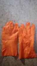 Multipurpose Rubber Reusable Cleaning Gloves, Reusable Rubber Hand Gloves I Latex Safety Gloves I for Washing I Cleaning Kitchen I Gardening I Sanitation I Wet and Dry Use Orange Gloves (1 Pair 40 Gm) the24kgal