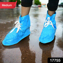 Plastic Shoes Cover Reusable Anti-Slip Boots Zippered Overshoes Covers & Shoe laces Waterproof Snow Rain Boots for Kids / Adult Shoes, for Rainy Season (1 Pair) the24kgal