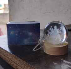 Ambaji 3D Crystal Ball lamps With Base (1 Pc) the24kgal