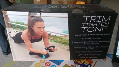 Abdominal Wheel Roller Widened Elbow Support Roller with Timer & Skipping Rope (1 Set) the24kgal