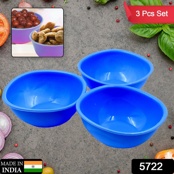 BPA Free Plastic Bowl Set for Cereal, Salad, Rice, Soup, Pasta, Snack Bowl, Microwave Safe, Dishwasher Safe (3 Pcs Set) the24kgal