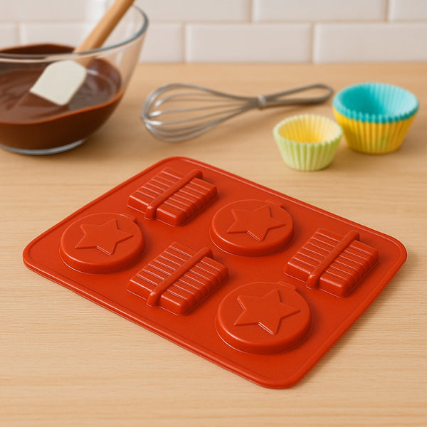 6 Cavity Silicone Mold Tray: Perfect for Chocolates, Cakes & More! the24kgal