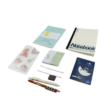 Cartoon Stationery Box  Cartoon Design School Box Book , diary , Pen , Eraser, Sharpner , Sticker & Pen Refill Student Gift School box  (1 box) the24kgal