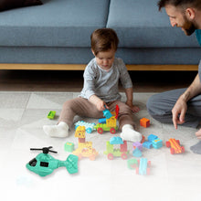 Small DIY Helicopter Toy, Small Kid's Toy, Rotating Tail  Wing DIY Helicopter (30 Pc Set) the24kgal