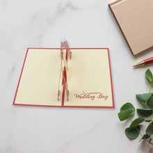 Unique 3D -Up Wishing Card (Wedding): 1 Pc the24kgal