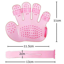 Rubber Pet Cleaning Massaging Grooming Glove Brush the24kgal