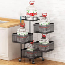 Metal High Quality Kitchen Trolley Kitchen Organizer Items and Kitchen Accessories Items for Kitchen Rack Square Design for Fruits & Vegetable Onion Storage Kitchen Trolley with Wheels (4 Layer) the24kgal