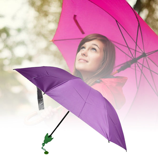 Vegetable shaped Folding Umbrella, Plastic Case Creative Fashion Folding Mini Sun Shade Rain Umbrella, Unique Umbrella, Sun & UV Protection, Cute Design (1 Pc) the24kgal