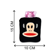 Black Monkey Small Hot Water Bag with Cover for Pain Relief the24kgal