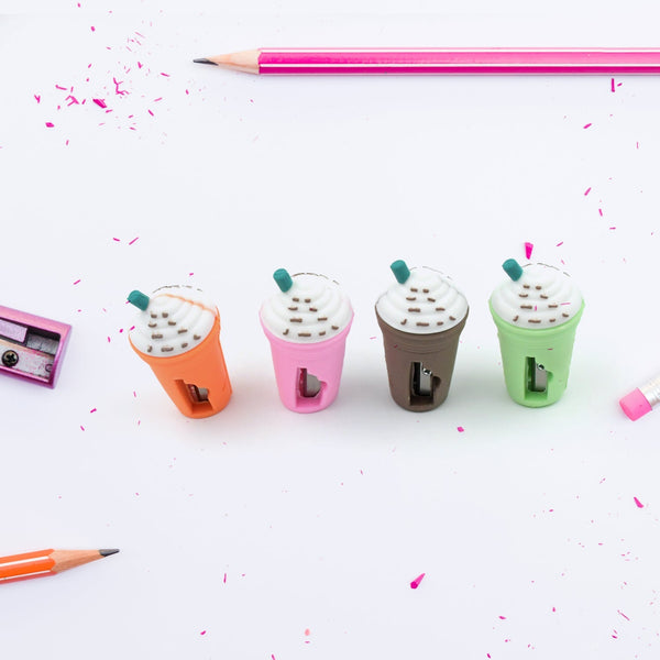 2In1 3D Cute Coffee Or Ice cream Shape sharpner Like Rotary Manual Pencil Sharpener for Kids  Ice Cream Style Office School Supplies, Back to School Gift for Students,Kids Educational Stationary kit, B'Day Return Gift (24 Pcs Set) the24kgal