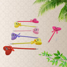 Cute Cartoon Shape & Heart Design Facy Writting Pen Attached Rattle | Ball Pen Smooth Writing For Wedding , Events & Multiuse Pen  Best Pen l Use for Kids (12 Pcs Set Mix Design & Color) the24kgal
