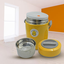 HEAVY LEAK-PROOF STAINLESS STEEL LUNCH BOX/ TIFFIN BOX, 2 COMPARTMENT, FOOD BOX FOR THERMAL CONTAINER FOR FOOD STAINLESS STEEL FOR STUDENT FOR WORK FOR TRAVEL (2 LTR.) the24kgal