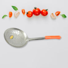 Colander Spoon, Non Slip Hand Polished Thickened Hot Pot Spoon for Kitchen for Restaurant, Stainless Steel Cooking Colander Skimmer Slotted Spoon Kitchen Strainer Ladle with Long Handle for Kitchen Cooking Baking (35 Cm) the24kgal