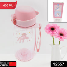 400ML Capacity Plastic Water Bottle Animal Printed  | Office Bottle | Gym Bottle | Home | Kitchen | Leakproof and BPA Free Drinks Bottle | Water Drink Juice Bottle BPA Free Leak-Free Lightweight ( 400 ML ) the24kgal
