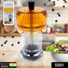 Miracle Transparent Plastic Salt and Pepper Grinder, Pepper Grinder Manual Pepper Grinding Tool, Pepper Crusher Grinder (1 Pc) the24kgal