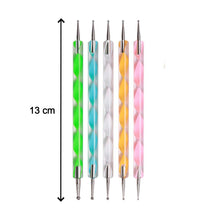 Nail Art Point Pen and Set Used by Women's for Their Fashion Purposes (Pack of 5Pcs) the24kgal