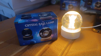 Moon 3D Crystal Ball Lamps with Base For Bedroom 3D Lamps (1 Pc) the24kgal