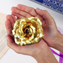 Luxury Decorative Gold Plated Artificial Golden Rose with Premium Box the24kgal